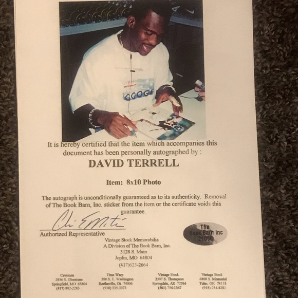 Michigan standout WR David Terrill autograph 8x10 - Picture 2 of 4